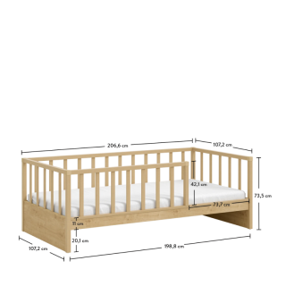 MOCHA ALPHA KREVET (100X200 CM) SA FIOKOM (90X190CM) 