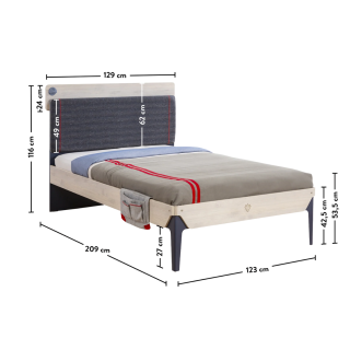 TRIO LINE KREVET(120x200 cm) 