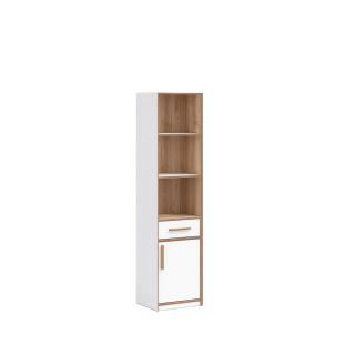 MODERA POLICA ZA KNJIGE SA FIOKOM I VRATIMA 