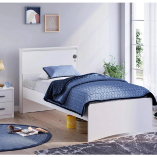 WHITE KREVET SA FLAT UZGLAVLJEM (100X200 CM)