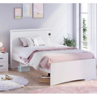 WHITE KREVET SA FLAT UZGLAVLJEM (120X200 CM)
