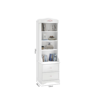 RUSTIC WHITE POLICA ZA KNJIGE 