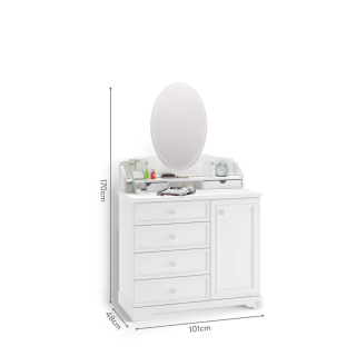RUSTIC WHITE OGLEDALO 