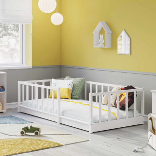 MONTES WHITE KREVET SA OGRADOM (90x190cm) 