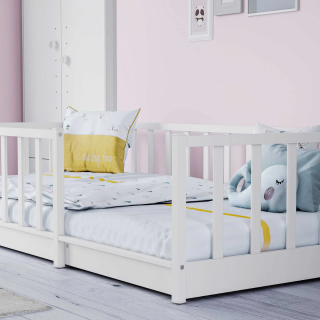 MONTES WHITE KREVET SA OGRADOM (90x190cm) 