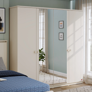 VARIA CREAM ČETVOROKRILNI ORMAR 