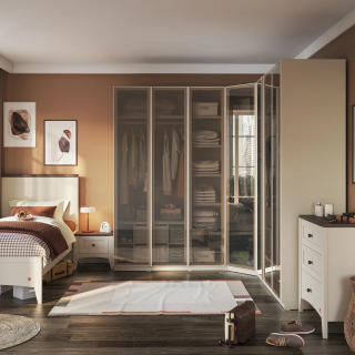 JEDNOKRILNI ORMAR CREAM (GLASS DOOR) 