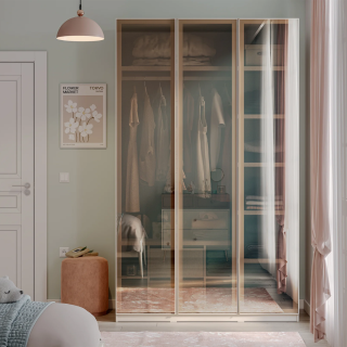 TROKRILNI ORMAR CREAM (GLASS DOOR) 