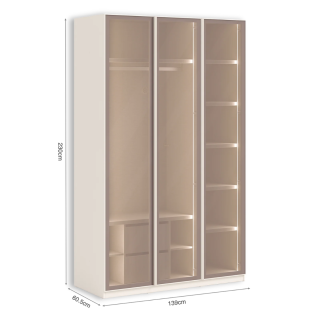 TROKRILNI ORMAR CREAM (GLASS DOOR) 