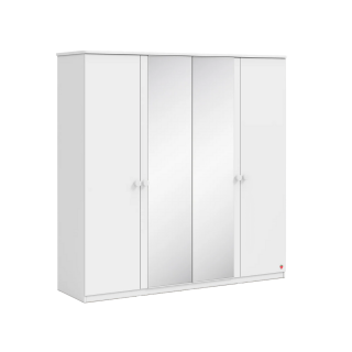 VARIA WHITE ČETVOROKRILNI ORMAR 