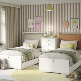 VARIA WHITE KREVET SA FLAT UZGLAVLJEM (120x200 cm) 