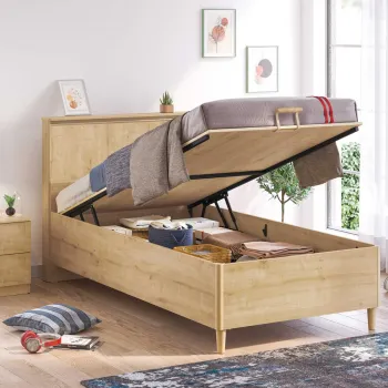 MOCHA KREVET SA KUTIJOM I FLAT UZGLAVLJEM (120x200 CM) 