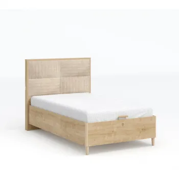 MOCHA KREVET SA KUTIJOM I TAPACIRANIM UZGLAVLJEM  120x200CM 