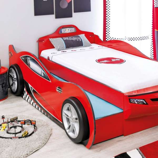 COUPE AUTO KREVET SA FIOKOM CRVENI (90x190 & 90x180 cm)