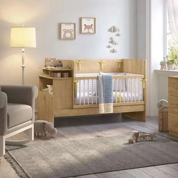 MOCHA BABY RASKLOPIVI KREVETAC SA RADNIM STOLOM (70x115/145 cm)