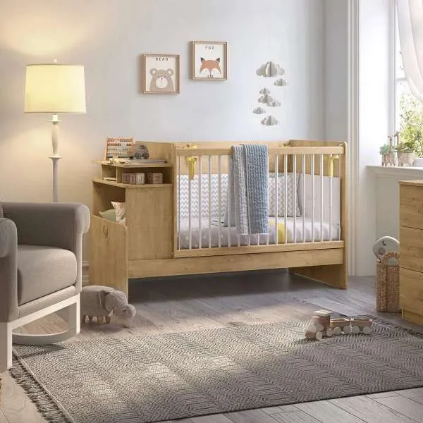 MOCHA BABY RASKLOPIVI KREVETAC SA RADNIM STOLOM (70x115/145 cm)