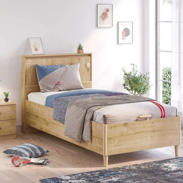 MOCHA KREVET SA KUTIJOM I FLAT UZGLAVLJEM (100x200 CM) 