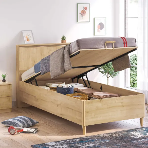 MOCHA KREVET SA KUTIJOM I FLAT UZGLAVLJEM (120x200 CM) 