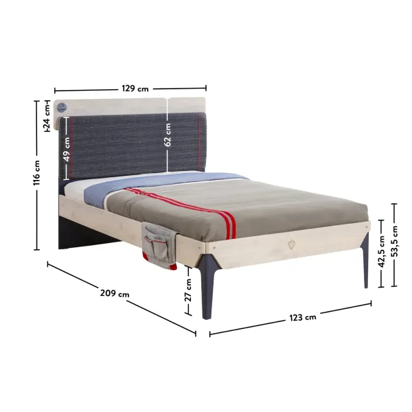 TRIO LINE KREVET(120x200 cm) 