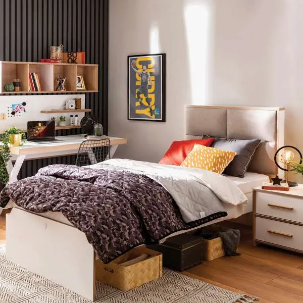 MODERA KREVET SA TAPACIRANIM UZGLAVLJEM (100x200cm)