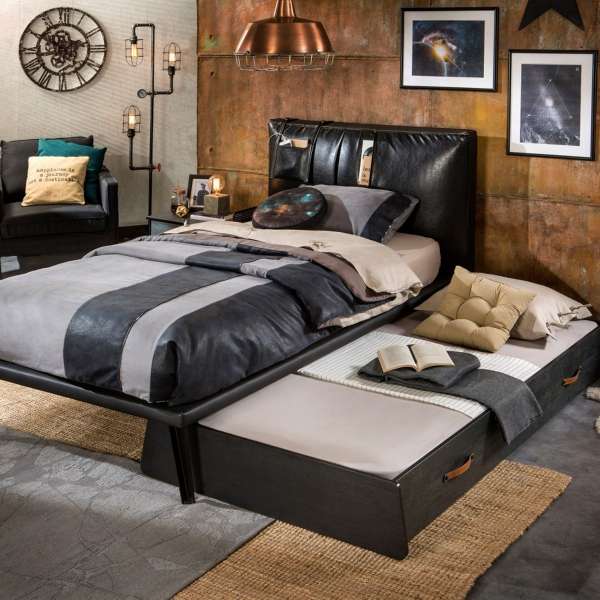 DARK METAL FIOKA ZA KREVET (90x190 cm)