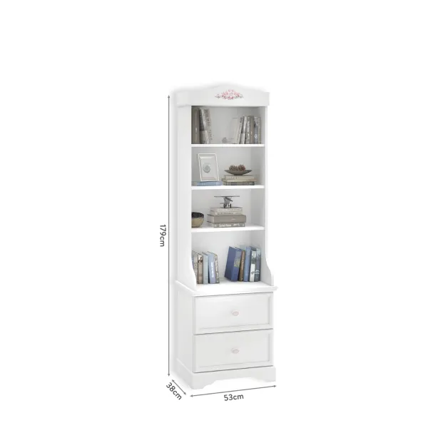 RUSTIC WHITE POLICA ZA KNJIGE 