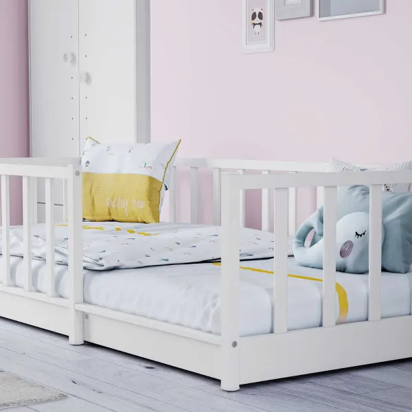 MONTES WHITE KREVET SA OGRADOM (90x190cm) 