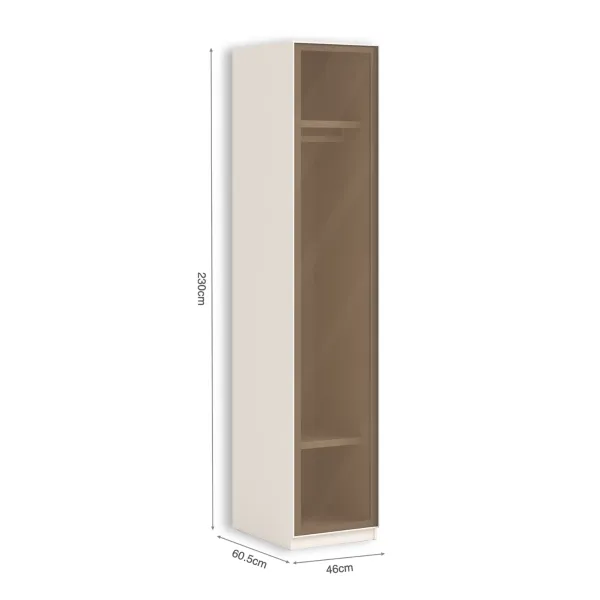 JEDNOKRILNI ORMAR CREAM (GLASS DOOR) 