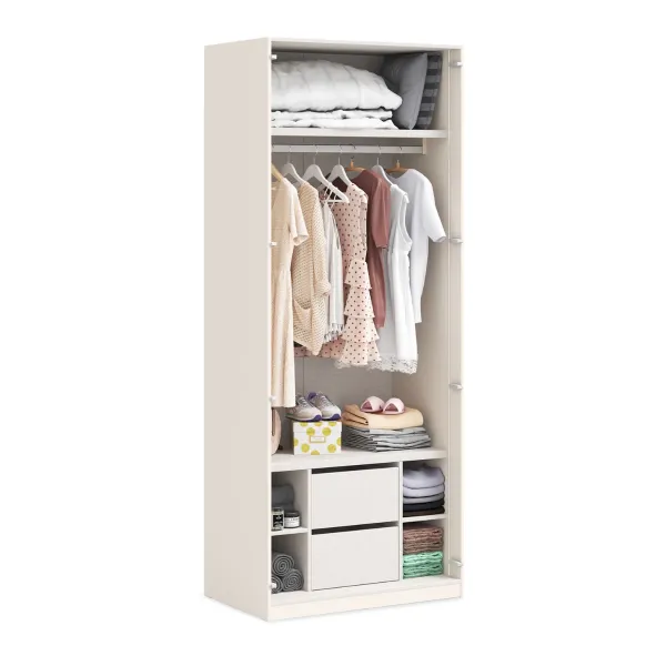DVOKRILNI ORMAR CREAM (GLASS DOOR) 