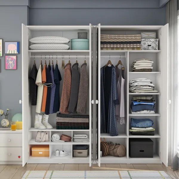 VARIA WHITE ČETVOROKRILNI ORMAR 