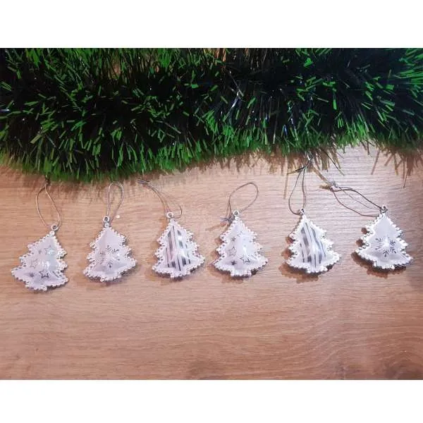 VISEČI UKRASI JELKICA XMAS S/6
