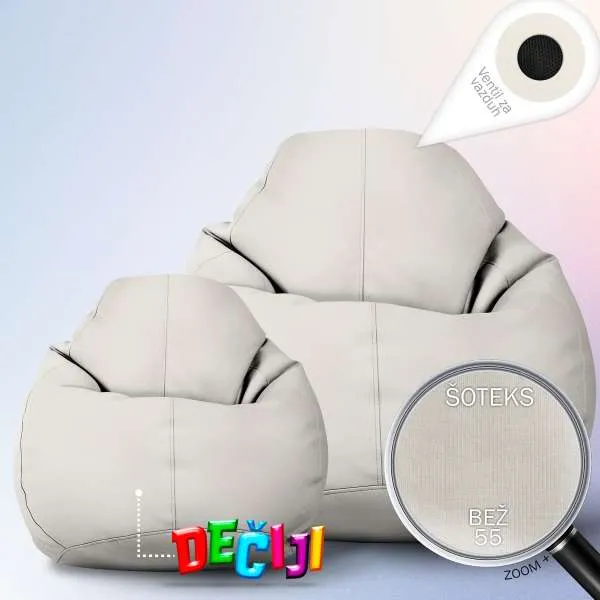 VELIKI LAZY BAG JEDNOBOJNI ŠOTEKS
