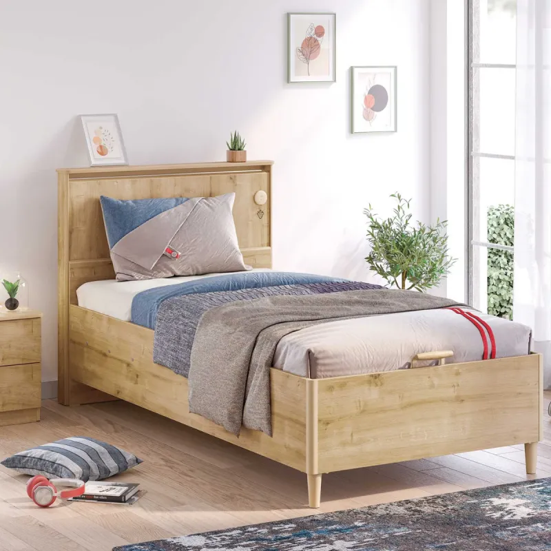 MOCHA KREVET SA KUTIJOM I FLAT UZGLAVLJEM (120x200 CM) 