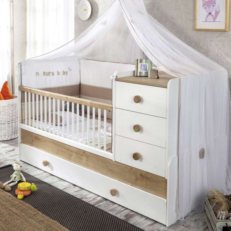 NATURA BABY PRODUŽENI KREVETAC SA FIOKOM (80x180 cm)