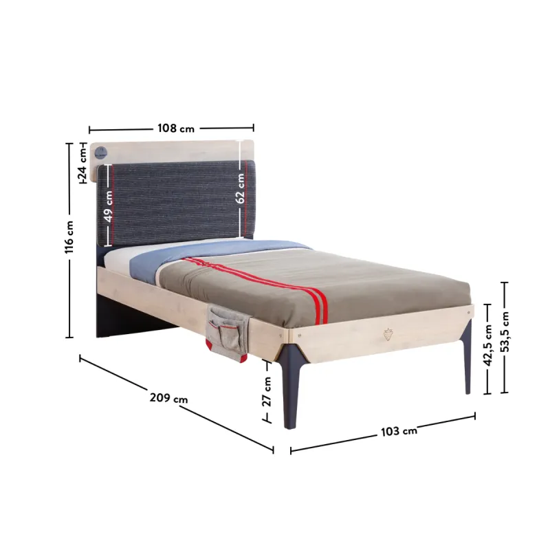 TRIO LINE KREVET(100x200 cm) 