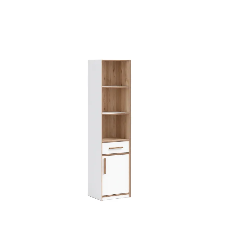 MODERA POLICA ZA KNJIGE SA FIOKOM I VRATIMA 