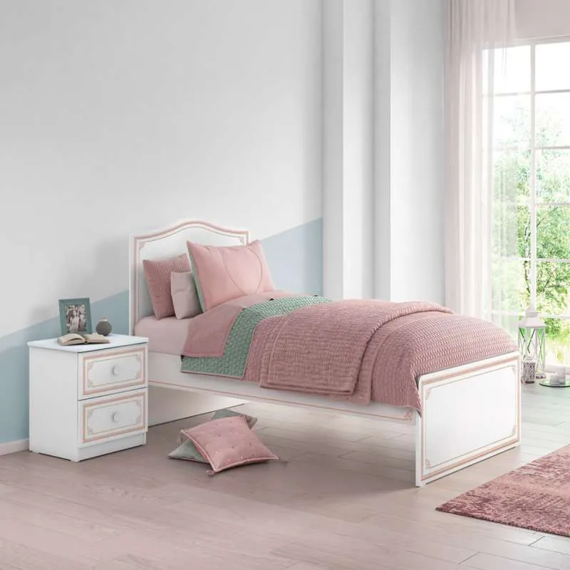 SELENA PINK KREVET (100x200 cm)