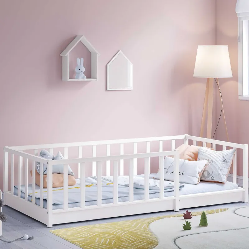 MONTES WHITE KREVET SA OGRADOM (90x190cm) 