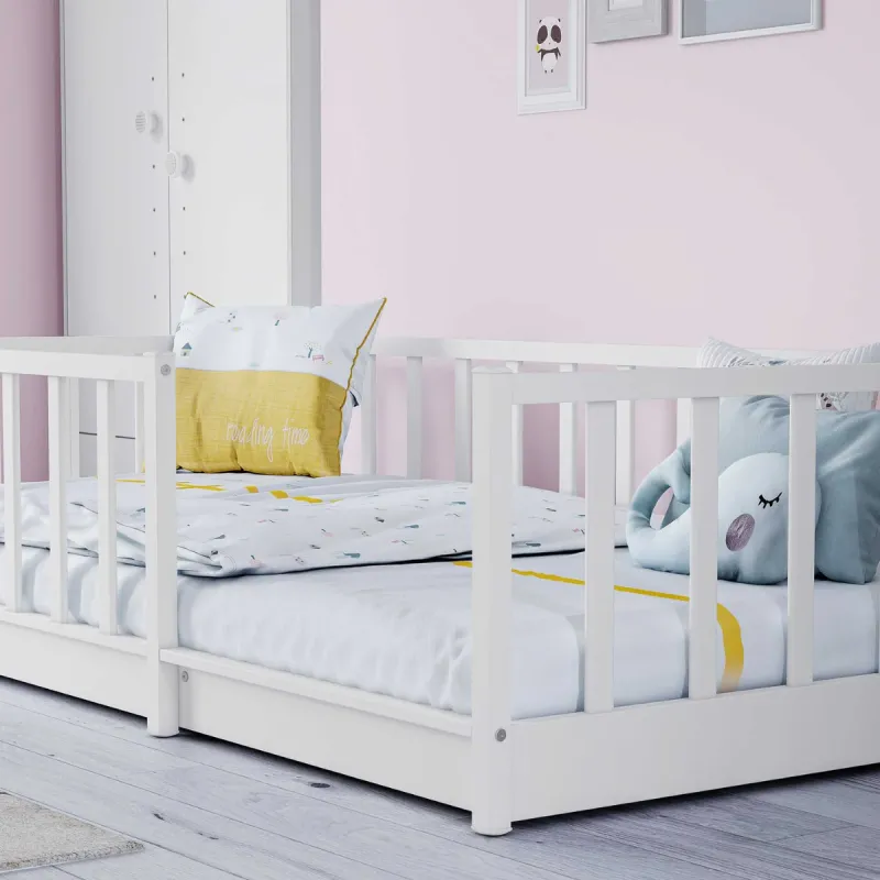 MONTES WHITE KREVET SA OGRADOM (90x190cm) 