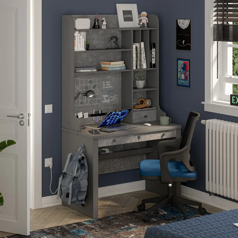 SPACE GRAY VISOKA POLICA ZA RADNI STO 