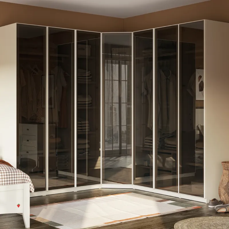 TROKRILNI ORMAR CREAM (GLASS DOOR) 
