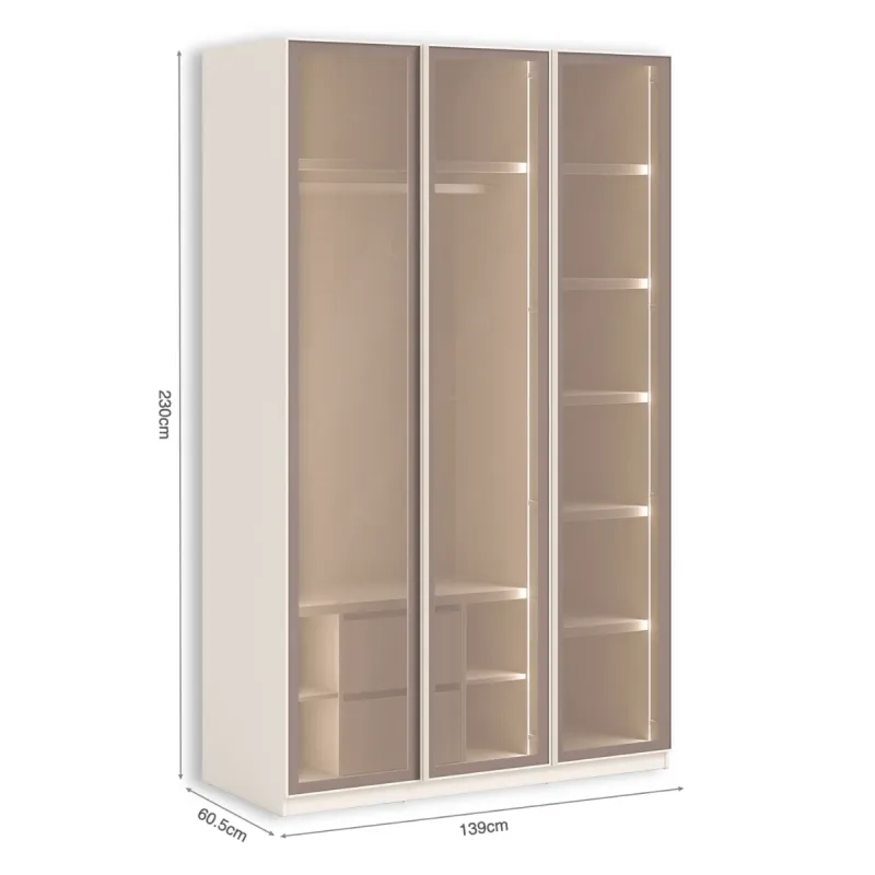TROKRILNI ORMAR CREAM (GLASS DOOR) 