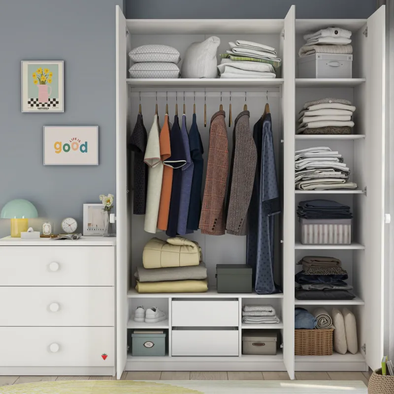 VARIA WHITE TROKRILNI ORMAR SA OGLEDALOM 