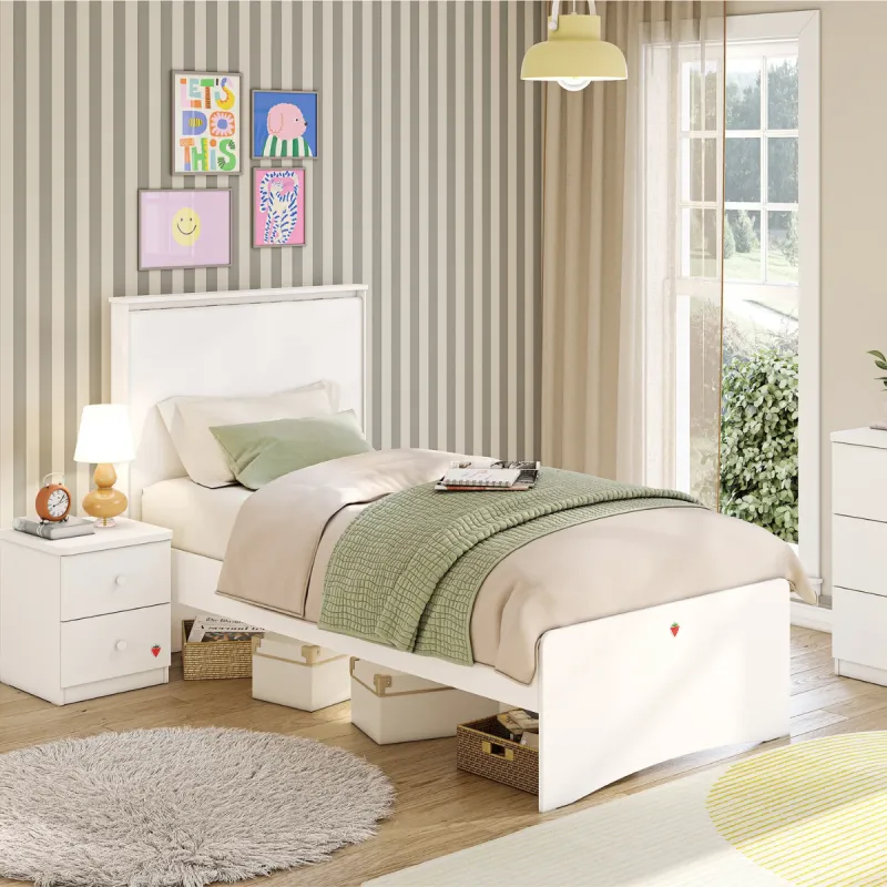 VARIA WHITE KREVET SA FLAT UZGLAVLJEM (120x200 cm) 