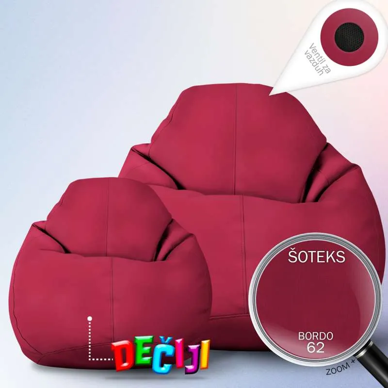 VELIKI LAZY BAG JEDNOBOJNI ŠOTEKS